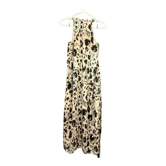 New Zara Size Small Animal Print Halter Maxi Dress NWT - Picture 4 of 6